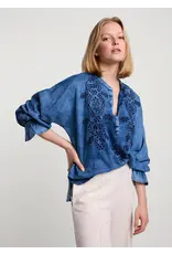 Summum Blouse Indigo Anglaise