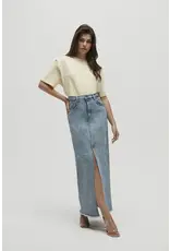 Homage Long Denim Skirt - Mid Vintage