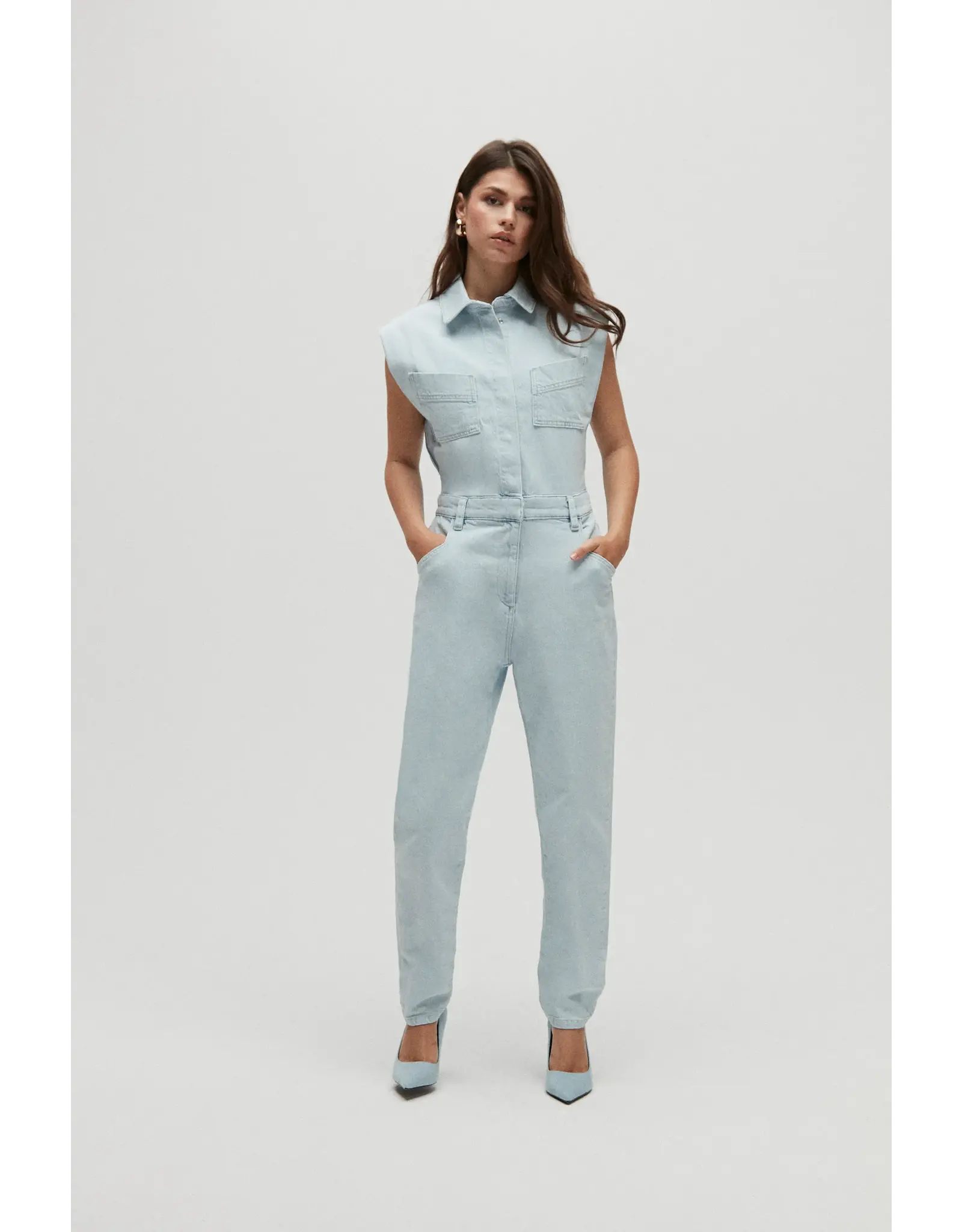 Homage Denim Jumpsuit - Light Blue Wash