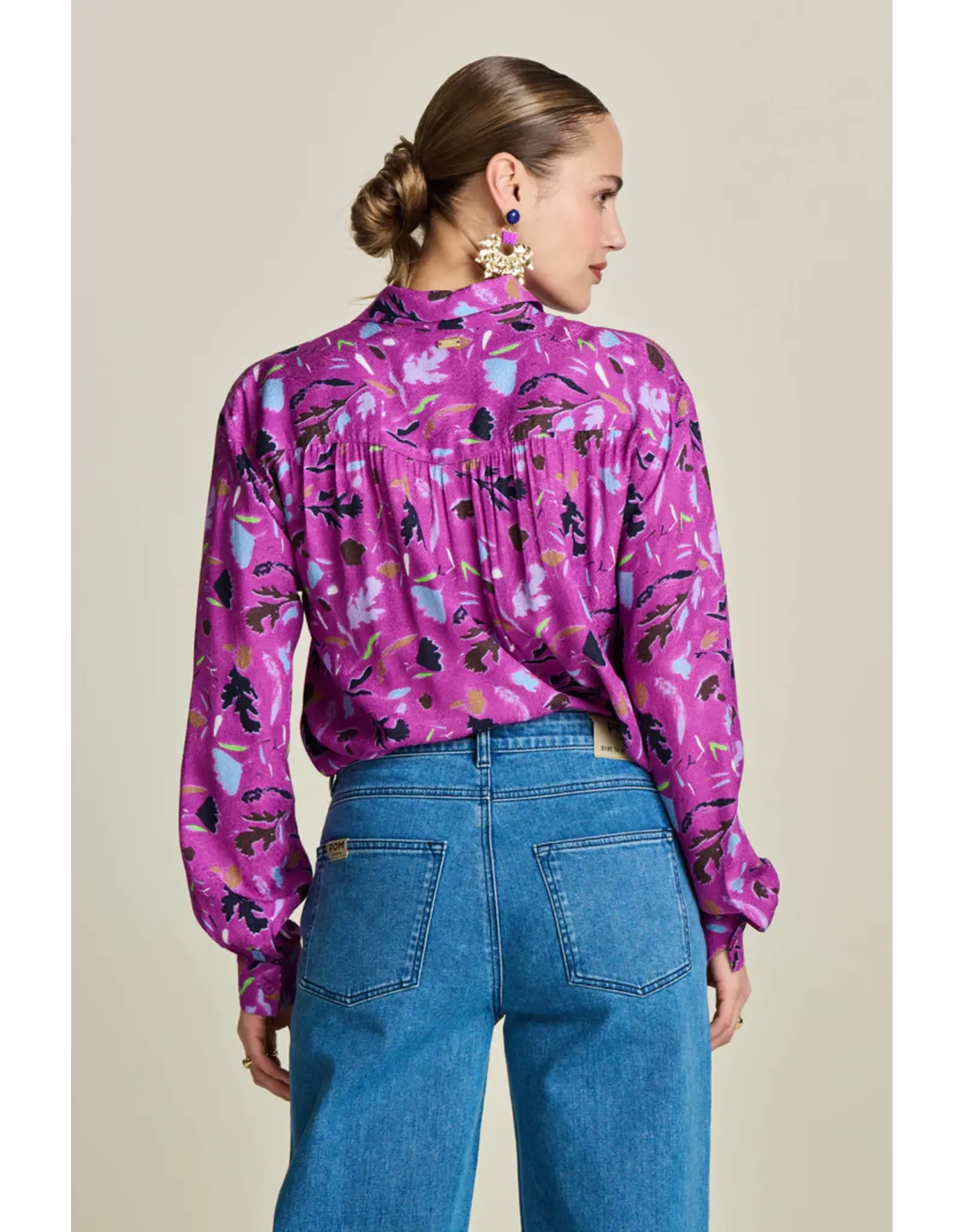 Pom Amsterdam Blouse Milly - Featherfest Cactus Pink