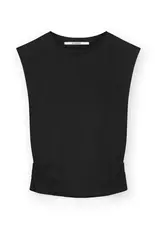 Homage Sleeveless Top With Gathering - Black