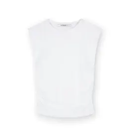 Homage Sleeveless Top With Gathering - White