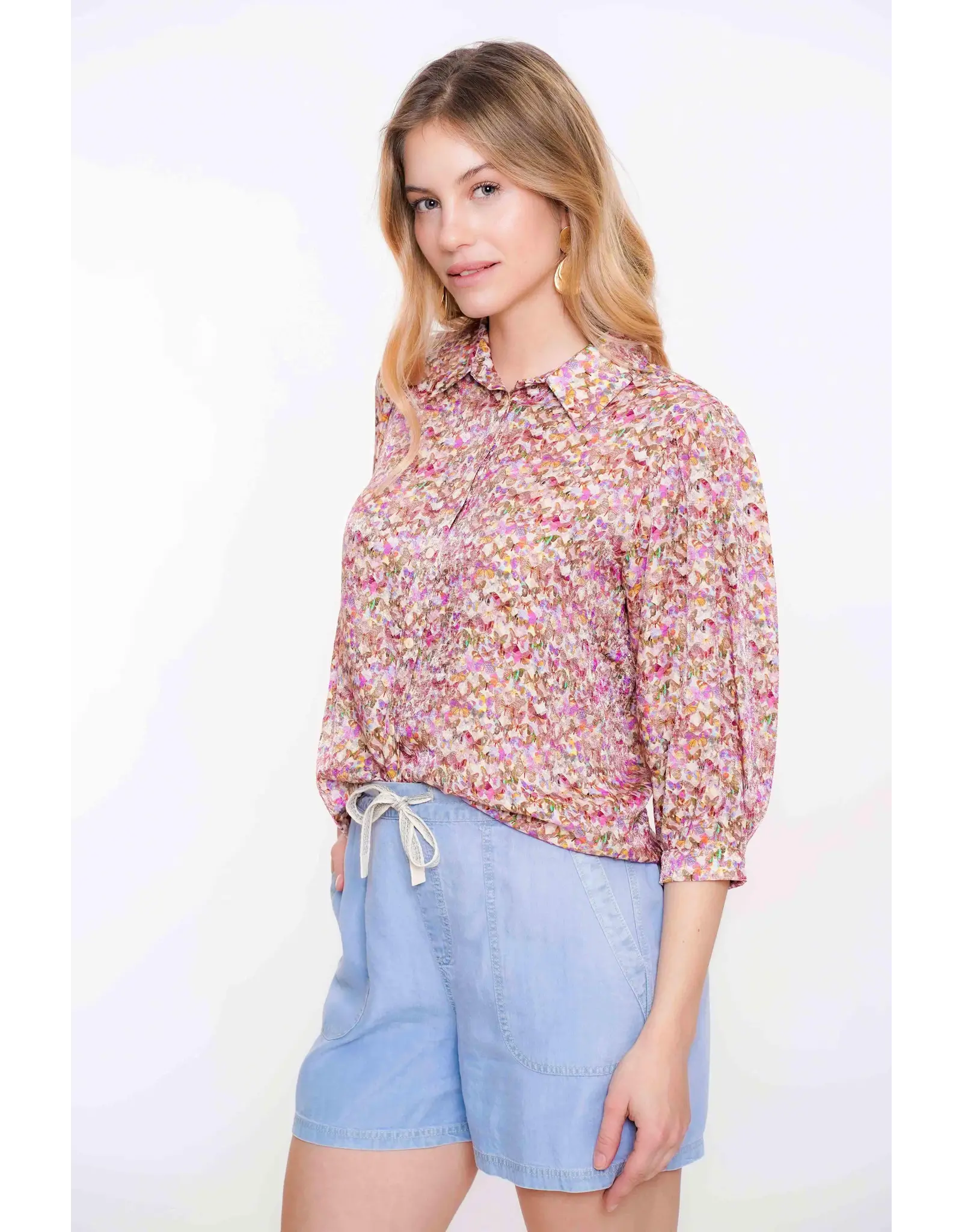 Geisha Blouse - Yellow/Lilac