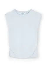 Homage Sleeveless Top With Gathering - Light Blue