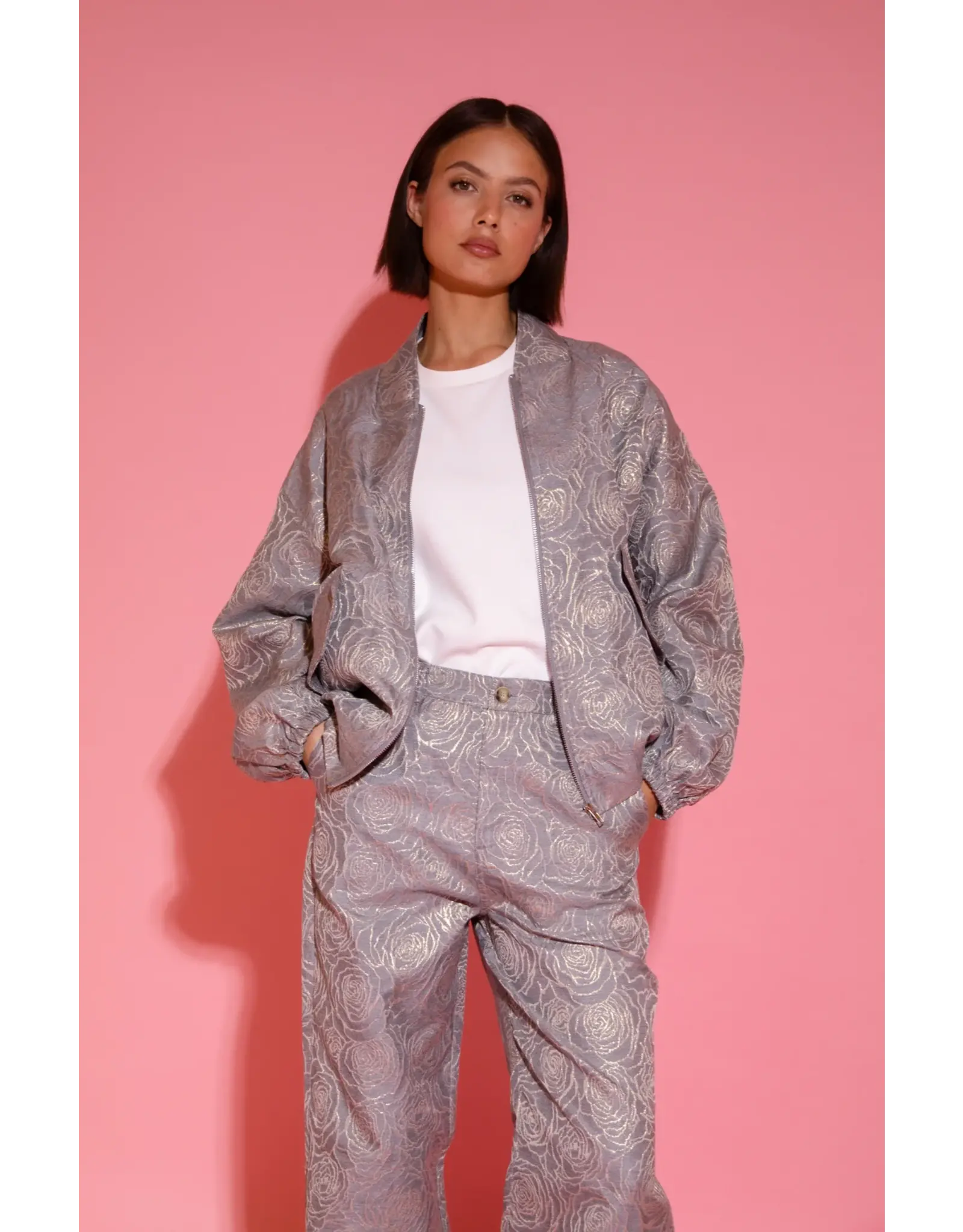 Studio Amaya Sweet Home Alabama Bomber - Grey