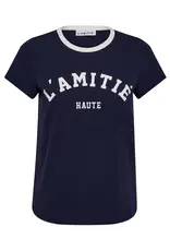 Haute L'amitié Logo Tee - Navy/Off-White