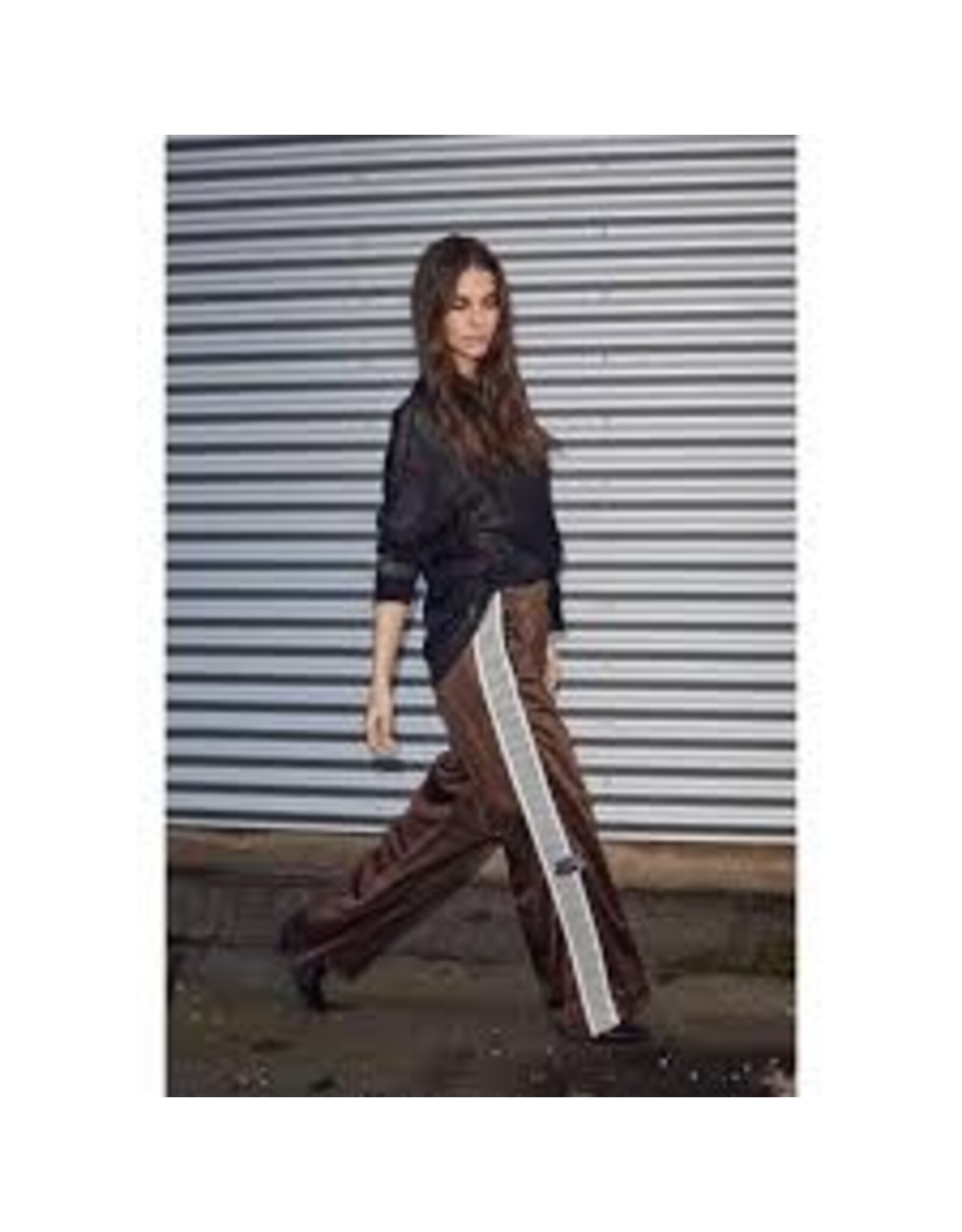 Haute L'amitié Baggy Track Tall Pants - Mocca