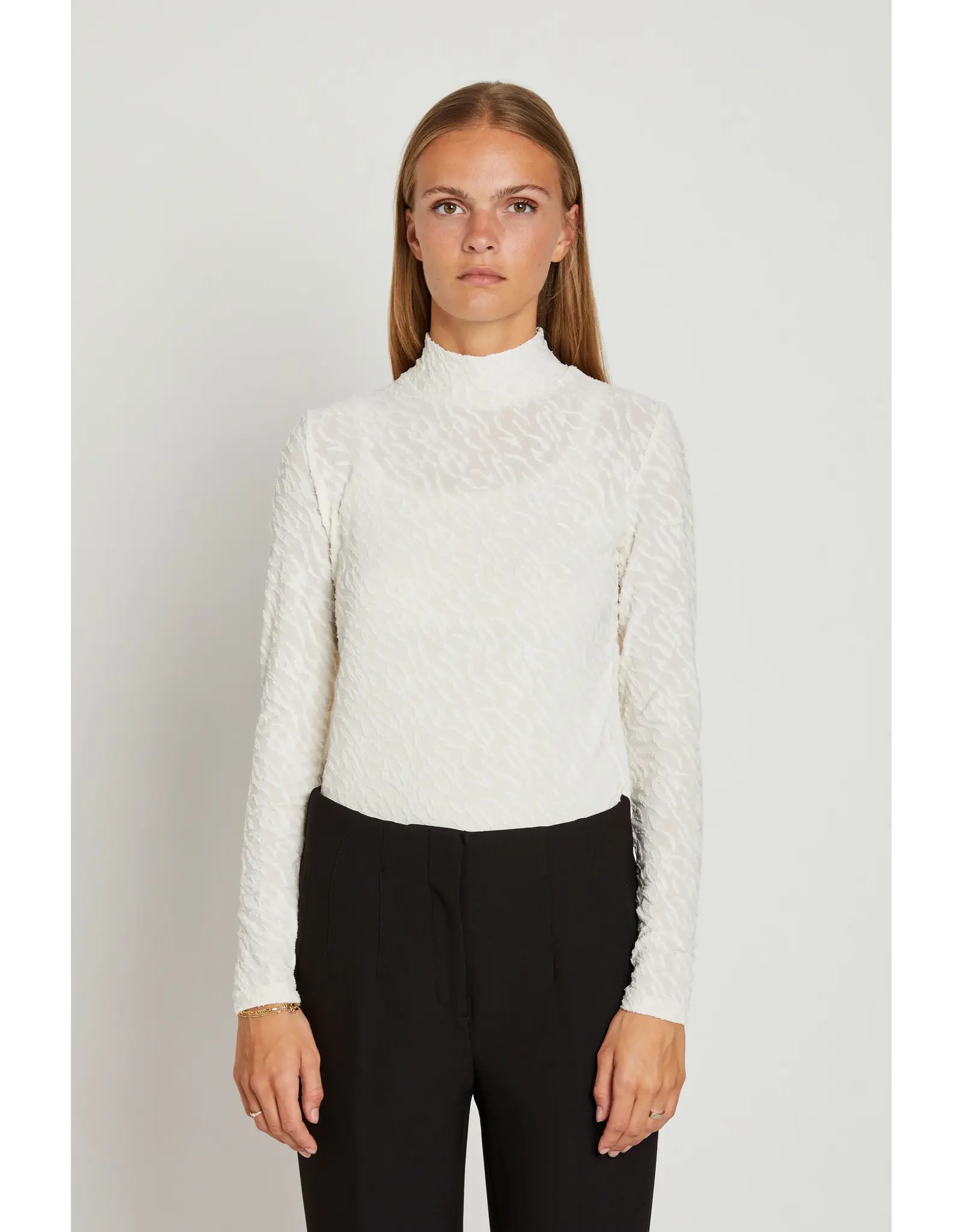 Rue de Femme Roll Neck Blouse - Off White