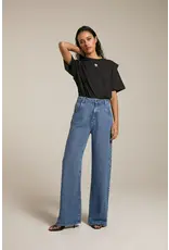 Homage Flowy Palazzo Jeans - Dark Wash