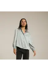 Homage Blouse With Shoulder Detail - Ice Green