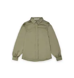 Homage Blouse With Shoulder Detail - Army Green
