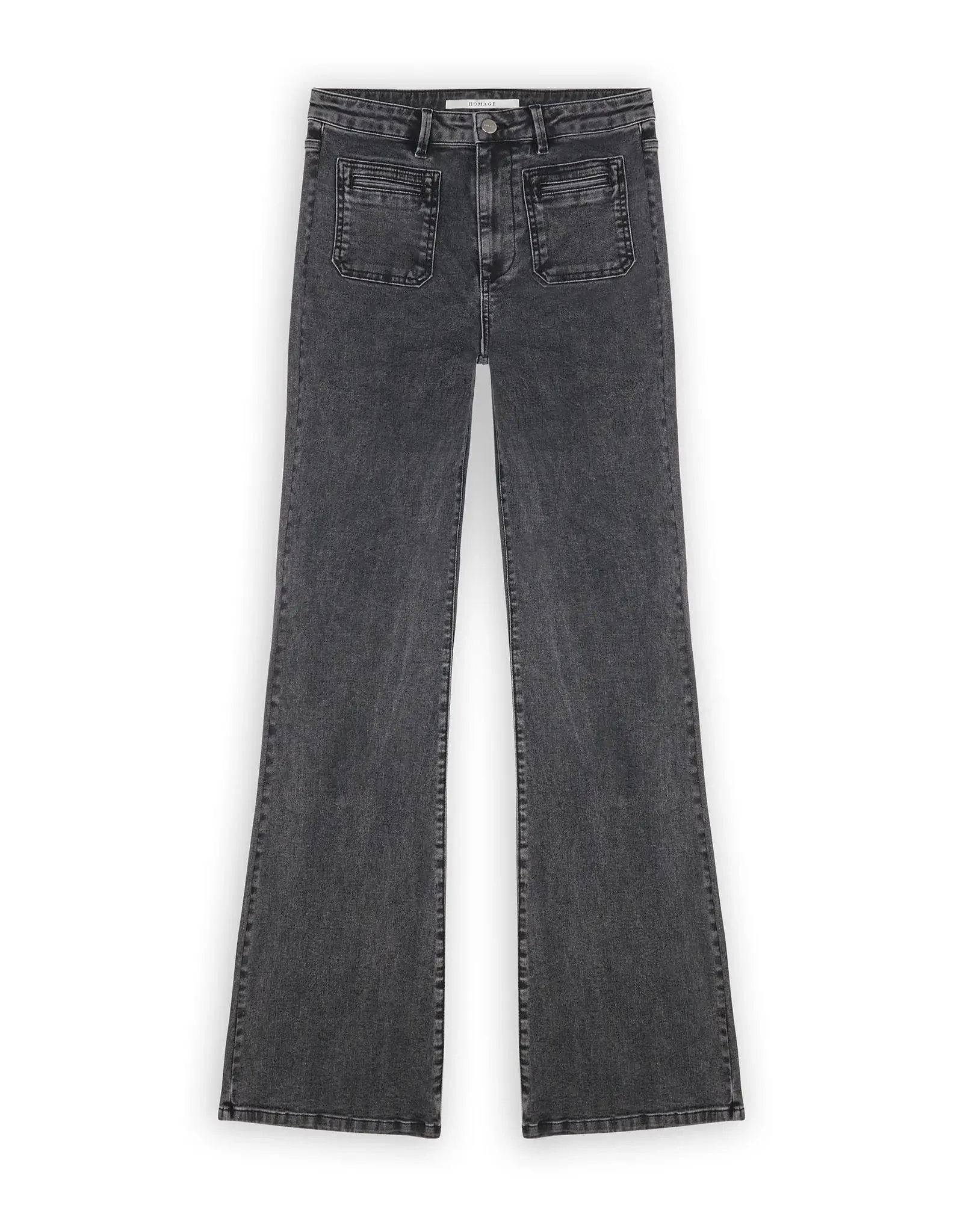 Homage Jane Flared Jeans With Pockets - Random Black