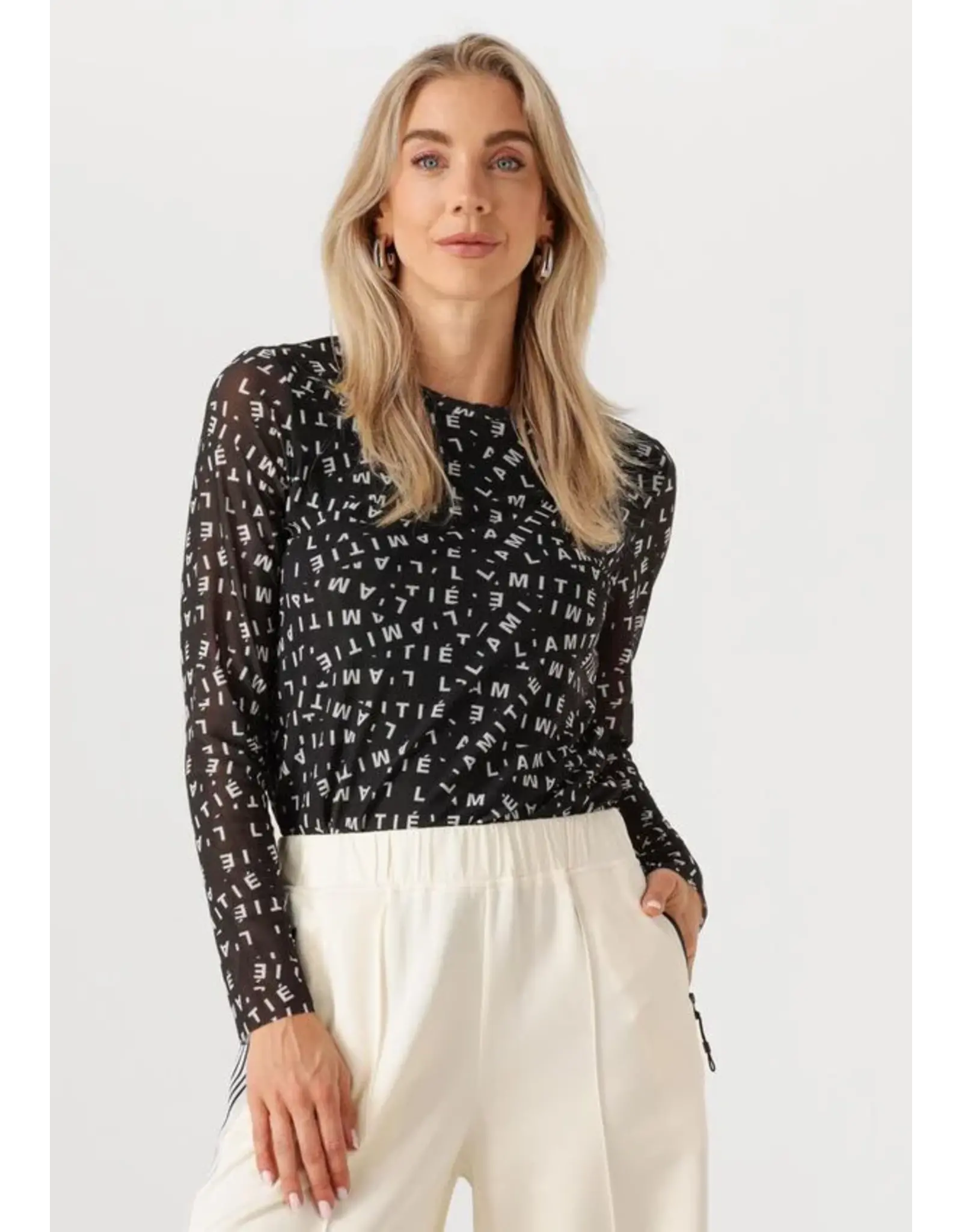 Haute L'amitié Mesh O-Neck - Black