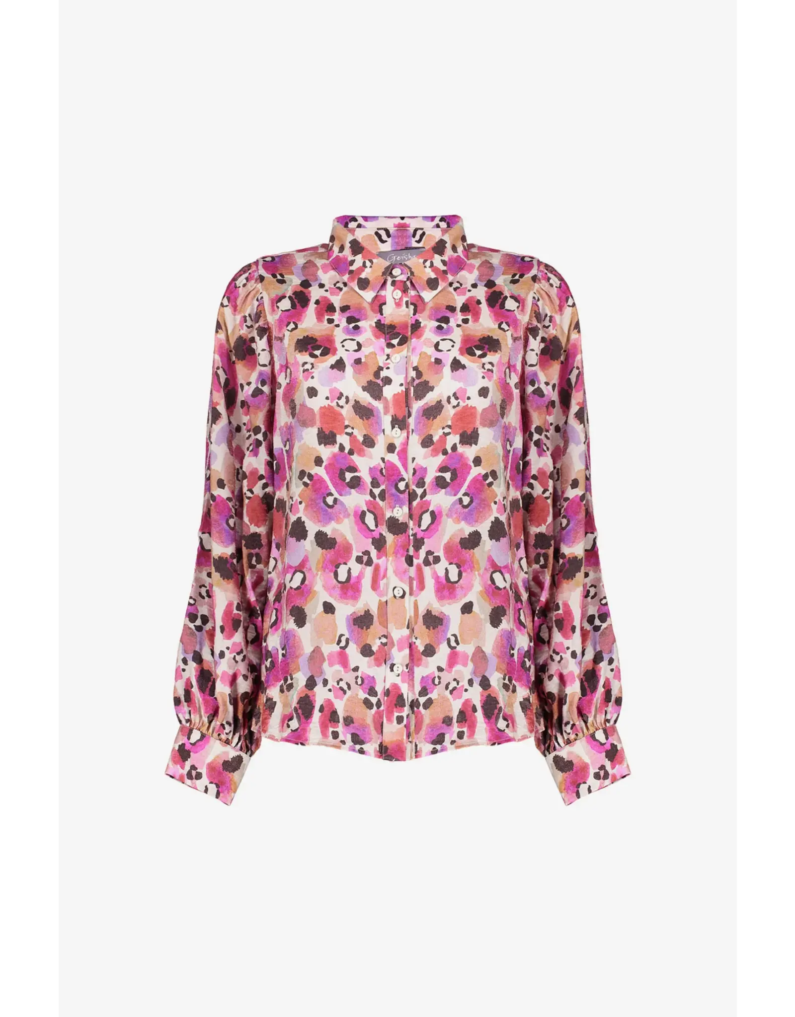 Geisha Blouse Animal - Pink / Off-White
