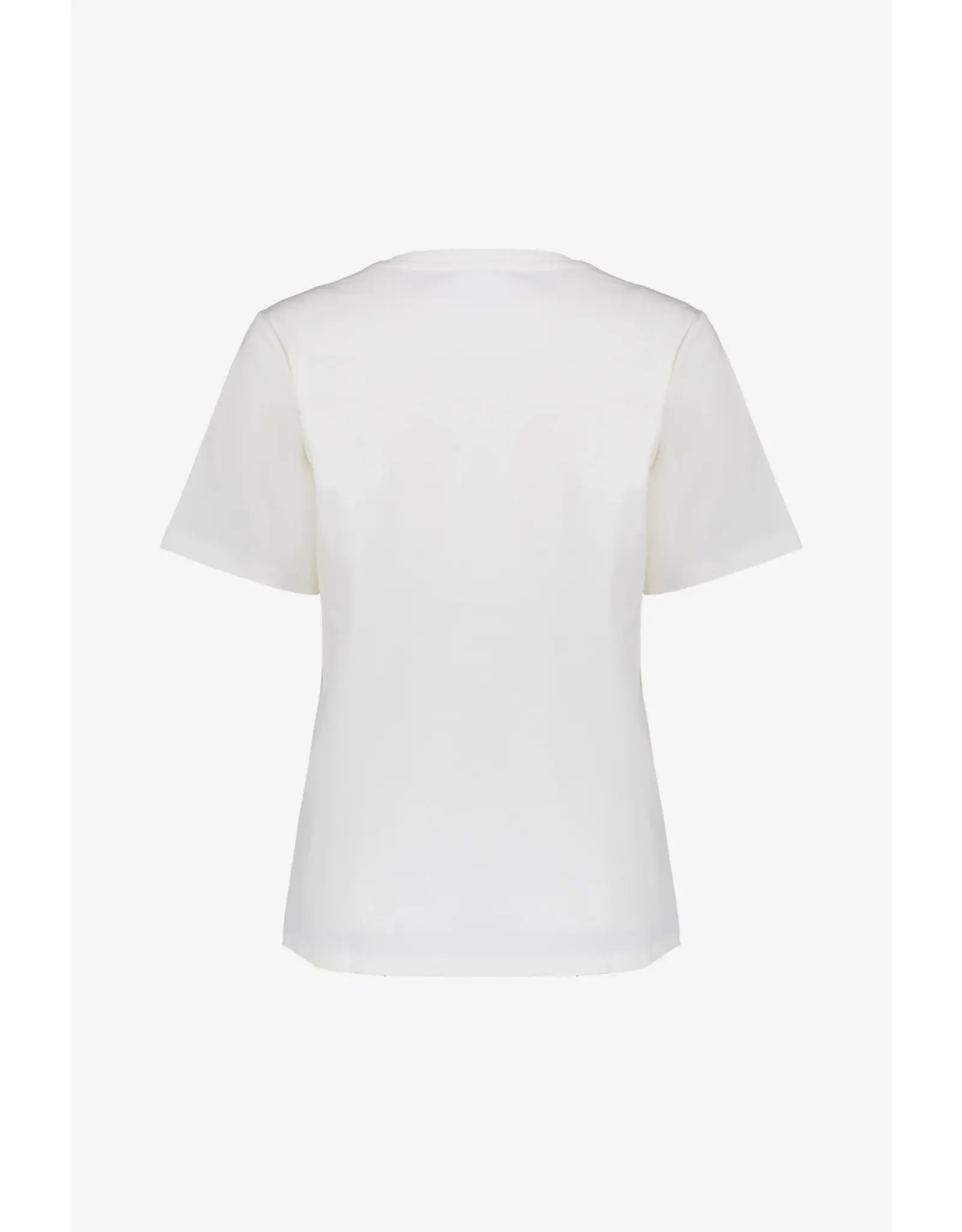 Geisha T-Shirt 'New York' - Off-White/Coffee