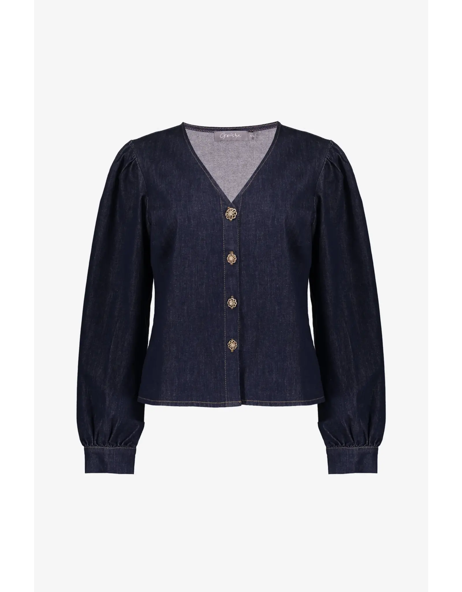 Geisha Blouse Denim - Dark Blue Denim