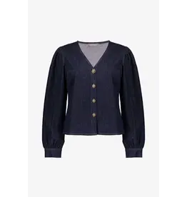 Geisha Blouse Denim - Dark Blue Denim