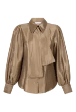 Aaiko Veronne Blouse - Bison Brown