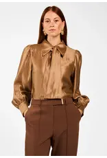 Aaiko Veronne Blouse - Bison Brown