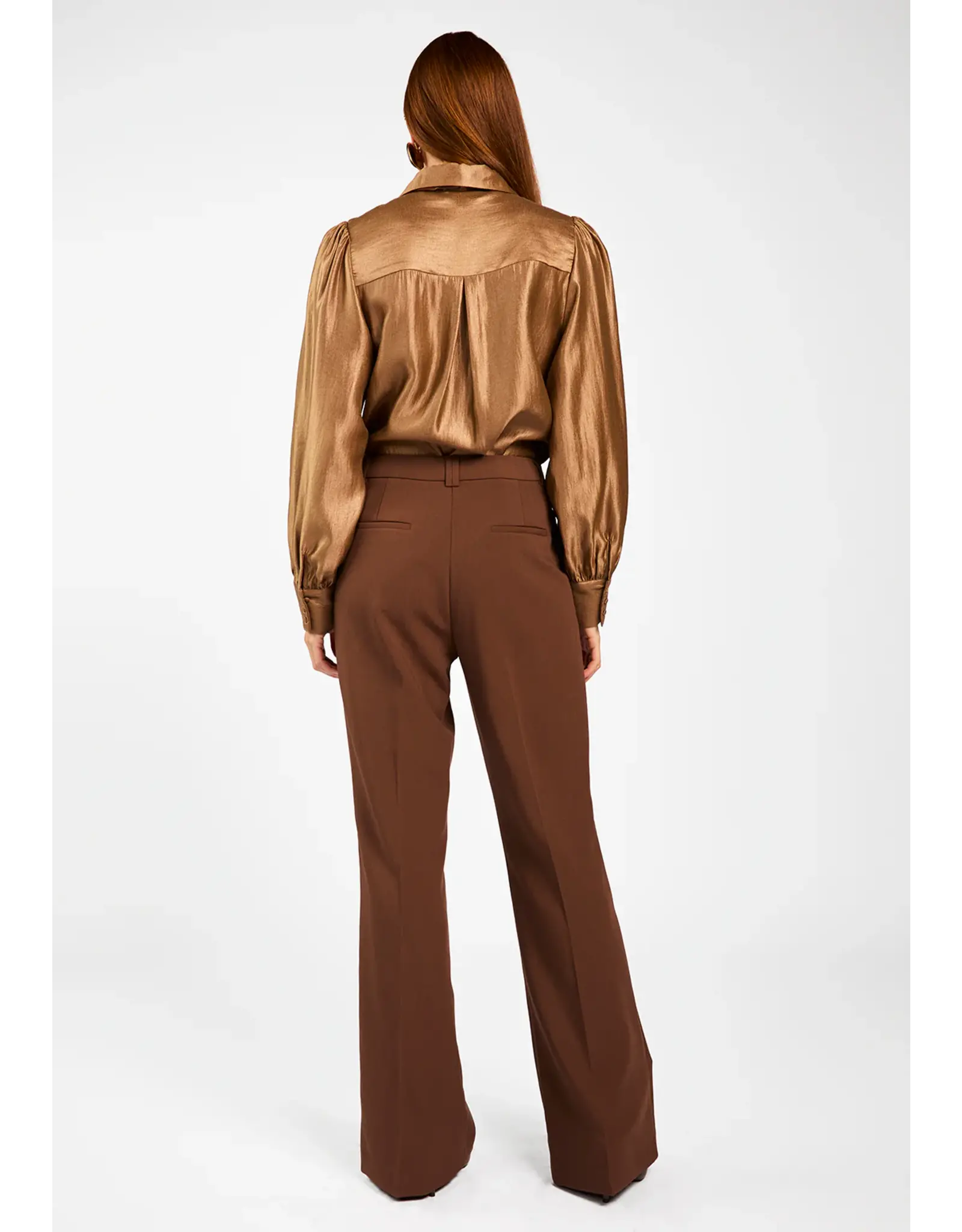 Aaiko Veronne Blouse - Bison Brown