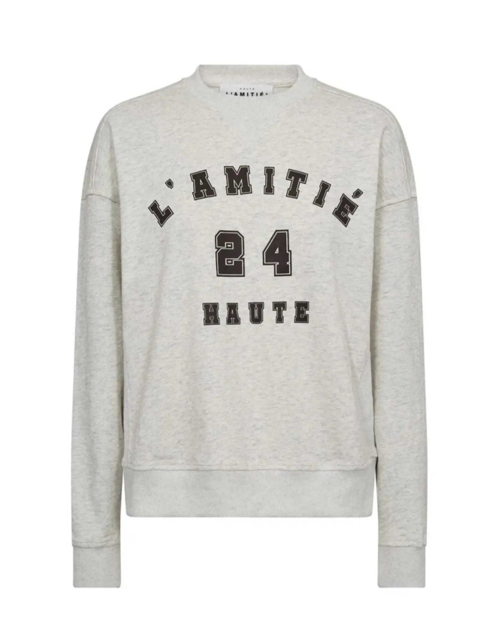 Haute L'amitié College Curve Sweat - Pearl Melange