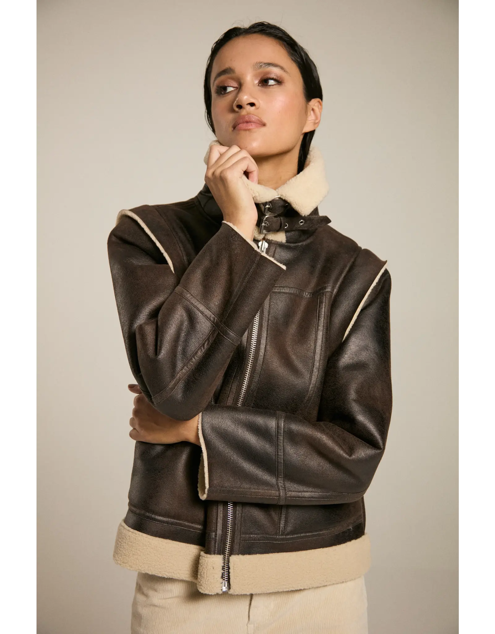 Homage Lammy Jacket - Dark Brown