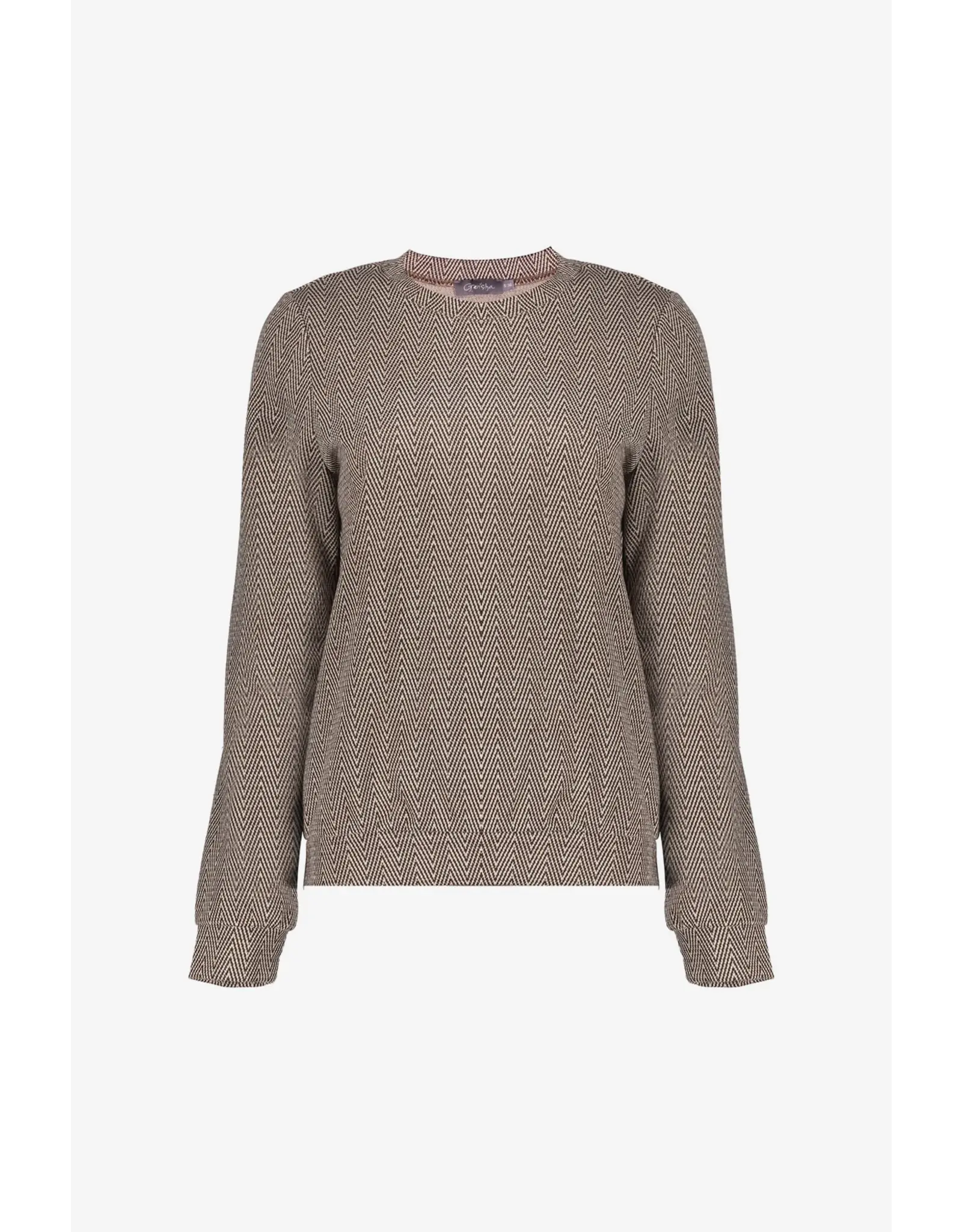 Geisha Top Jacquard - Brown/Gold