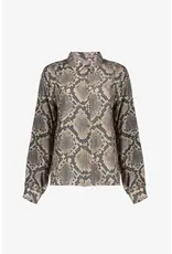 Geisha Blouse Animal - Black/Sand