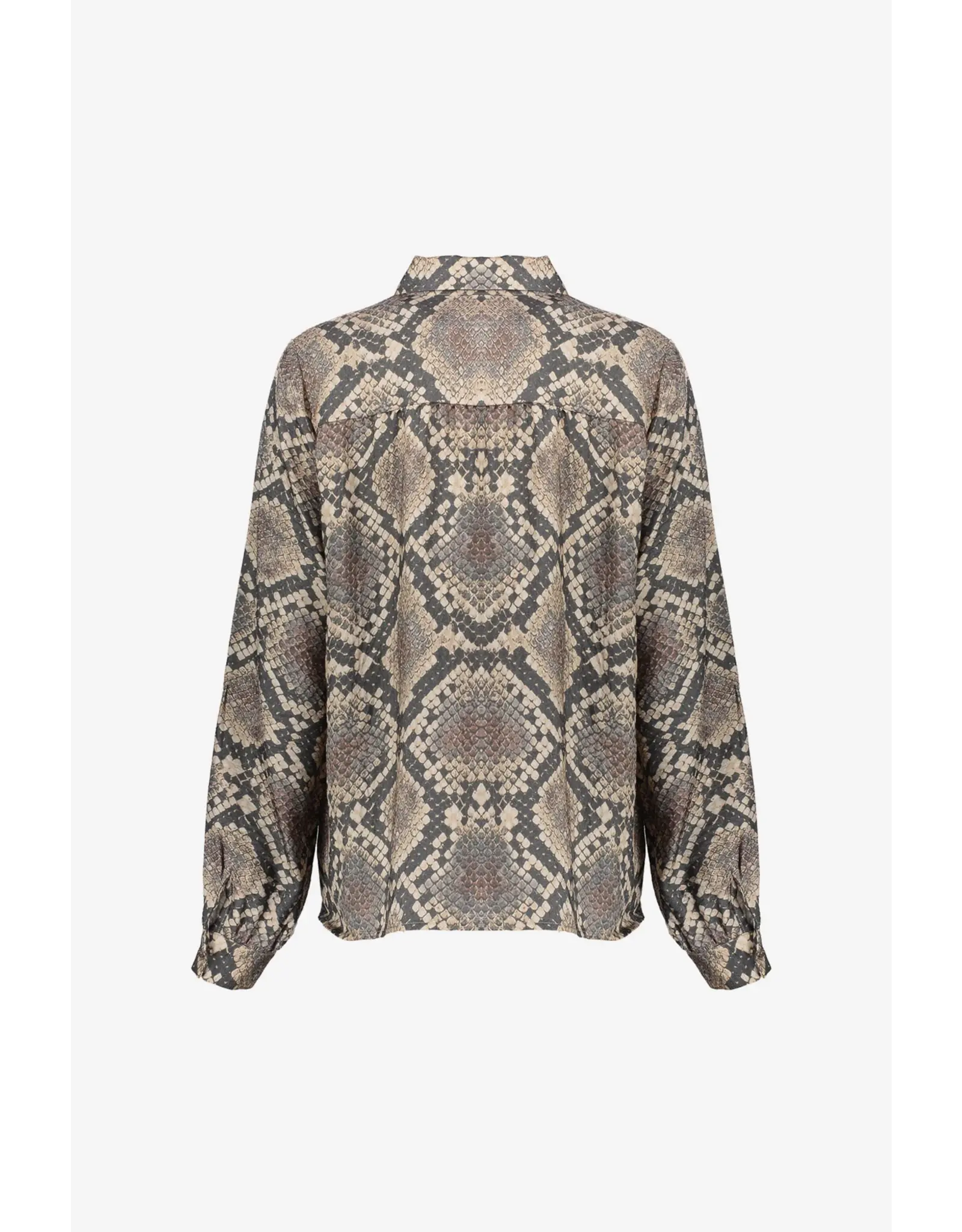 Geisha Blouse Animal - Black/Sand