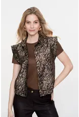 Geisha Gilet Animal Print - Black/Brown