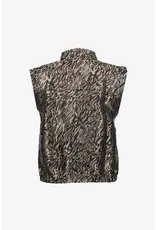Geisha Gilet Animal Print - Black/Brown