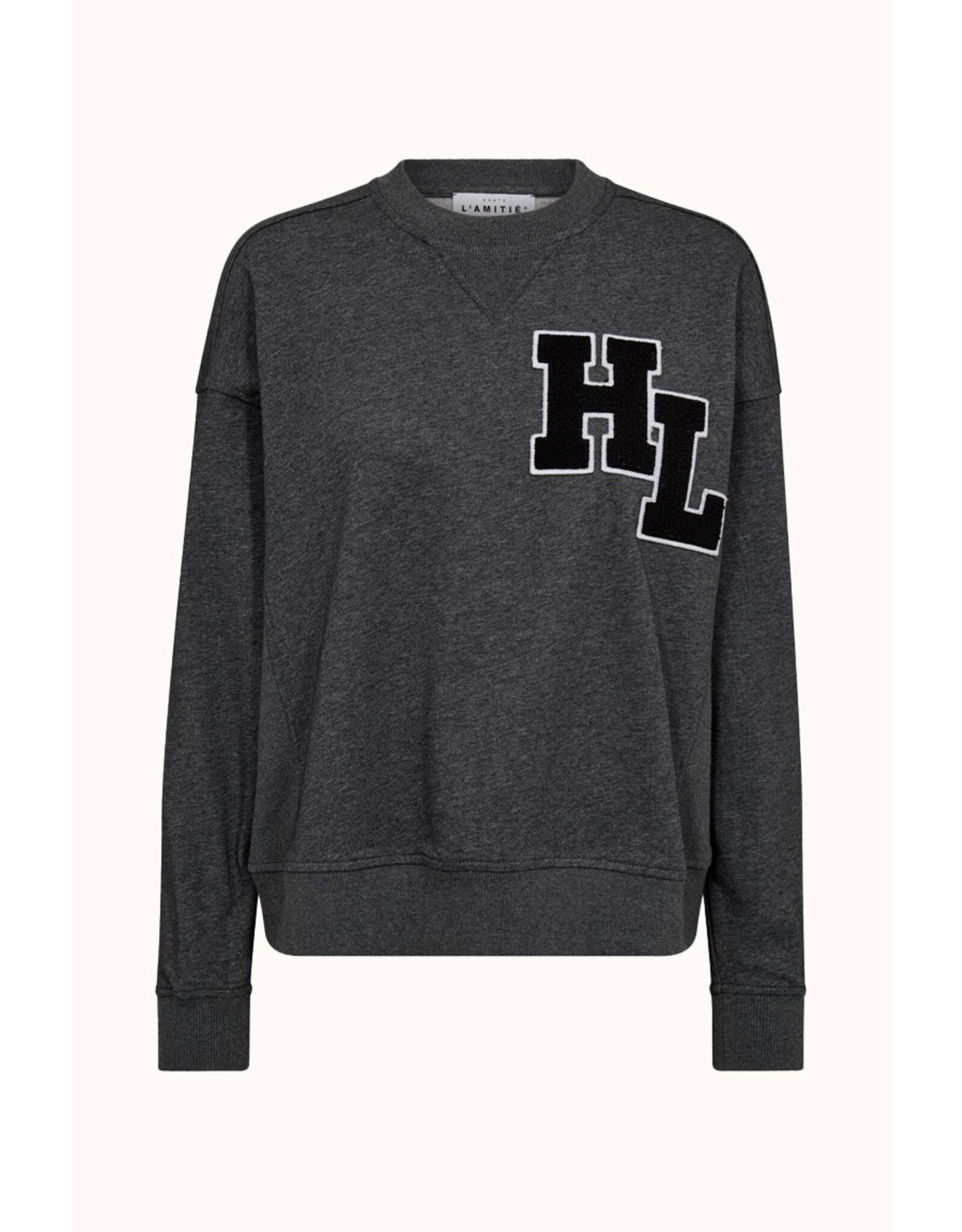 Haute L'amitié Badge Sweat - Antracit Melange