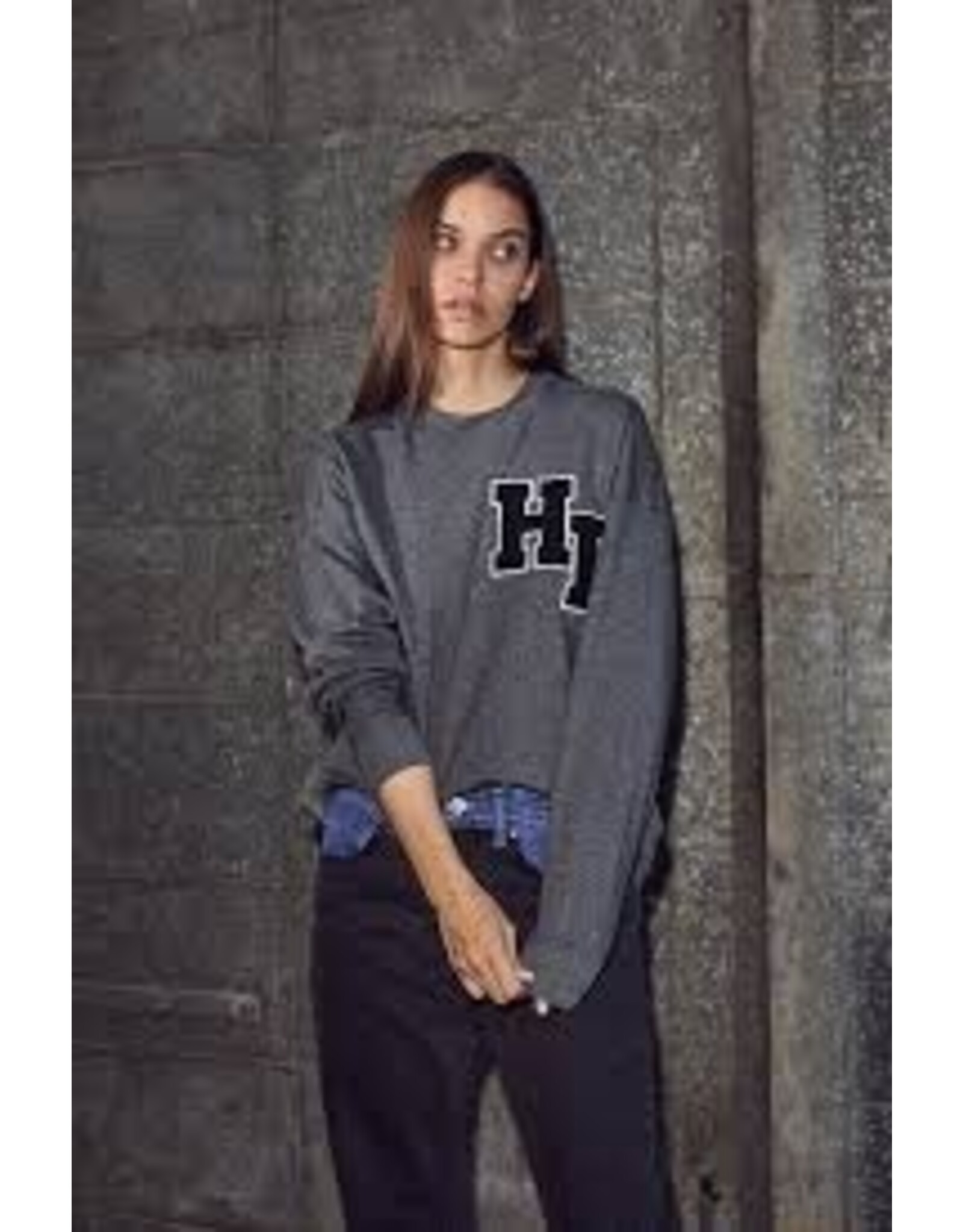 Haute L'amitié Badge Sweat - Antracit Melange
