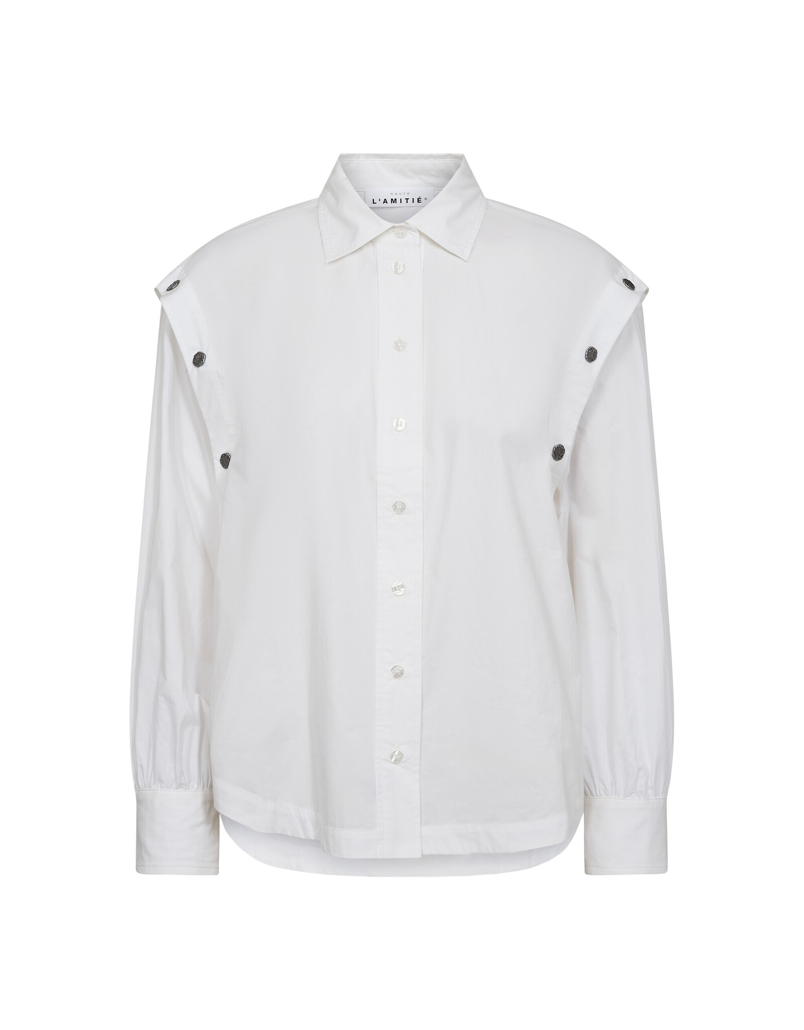 Haute L'amitié Button Sleeve Shirt - White