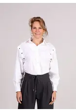 Haute L'amitié Button Sleeve Shirt - White