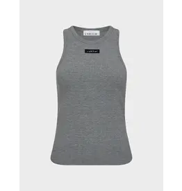 Haute L'amitié Rib Badge Tank - Grey Melangé