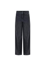 Jansen Evy Jeans Wide Leg - Antraciet denim silver glitter