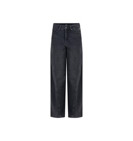 Jansen Evy Jeans Wide Leg - Antraciet denim silver glitter