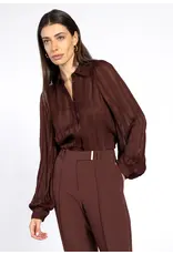 Aaiko Rose Stripes Blouse - Spicy Chocolade