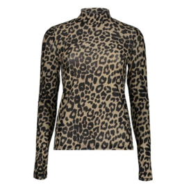 Geisha Top Mesh Animal - Sand/Brown