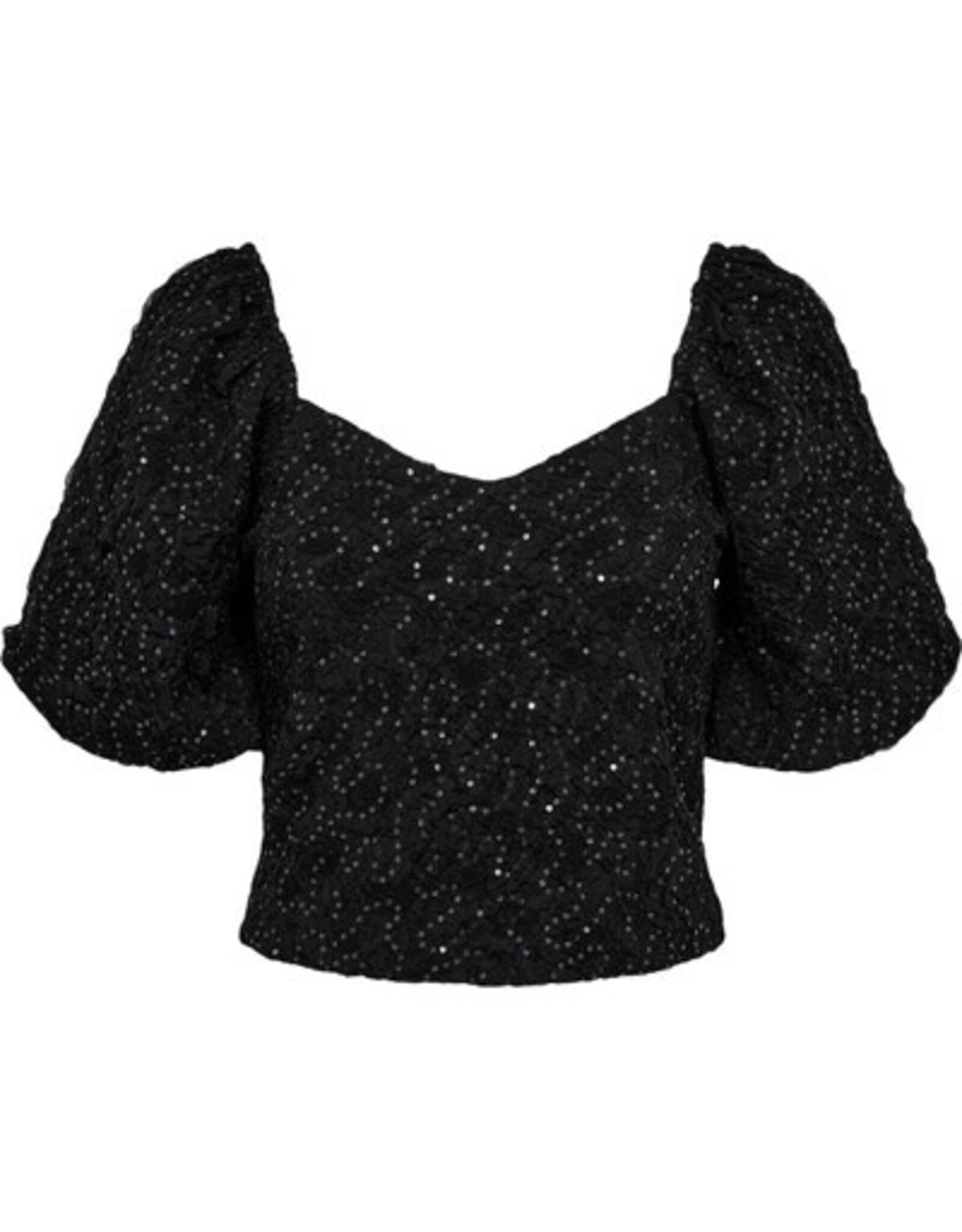 Haute L'amitié Dazzy Sequin Top - Black