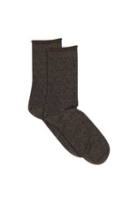 MP Denmark Lucinda glitter socks - Dark Brown