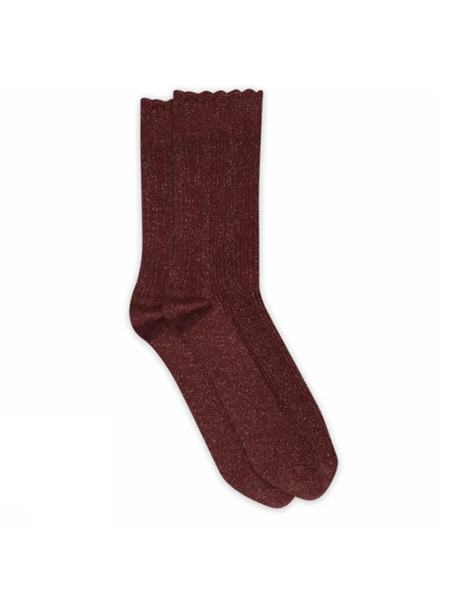 MP Denmark Julia glitter socks - Wine red