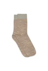 MP Denmark Erina wool rib socks - Light brown melange