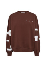 Haute L'amitié Maxi Split Logo Sweat - Mocca