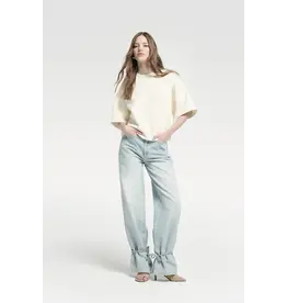 Homage Tailored Straight jeans with knot detail - Light Vintage