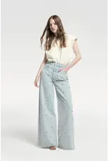 Homage Palazzo Jeans with eyelets - Vintage Blue