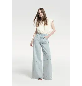 Homage Palazzo Jeans with eyelets - Vintage Blue