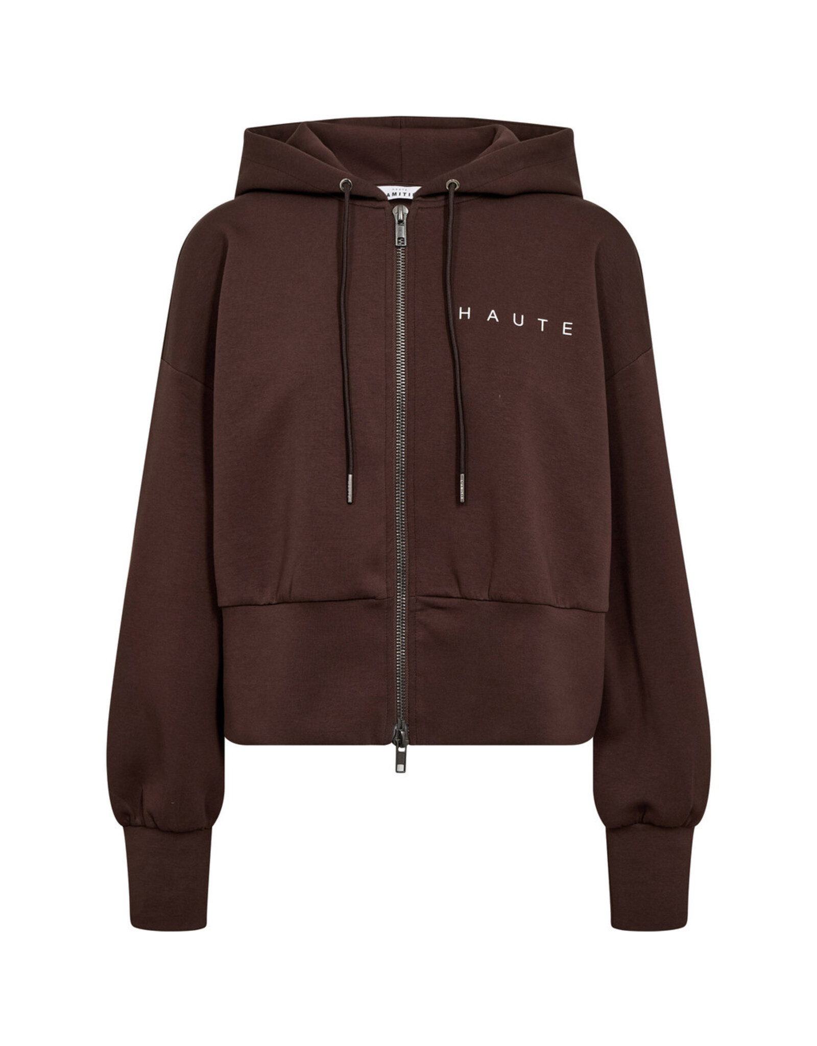 Haute L'amitié Maxi Split Zip Hoodie - Mocca
