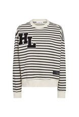 Haute L'amitié Stripe Application Sweat - Offwhite/Black